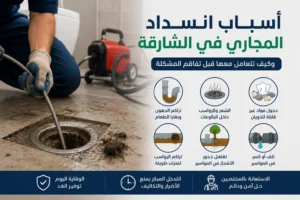 أسباب انسداد المجاري في الشارقة