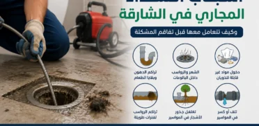 أسباب انسداد المجاري في الشارقة